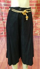 VINTAGE Union Made BLACK CULOTTES Palazzo High-rise CORDUROY PANTS 13/14