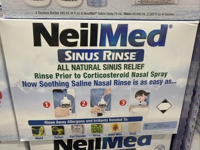NeilMed Sinus Rinse 250 Premixed Packets Nasal Wash Kit Allergy Cold