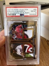 2021 Topps Museum Collection Xander Bogaerts Rafael Devers Dual Relic Ruby /10