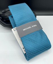 MICHAEL KORS Men's Polyester Tie  Blue  Geometric  NEW MSRP: 69.50