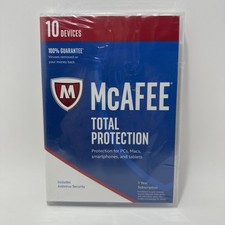 MCAFEE TOTAL PROTECTION 10 DEVICE ANTIVIRUS INTERNET SECURITY Windows IOS Phone 