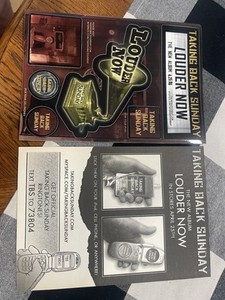 Taking Back Sunday Louder Now Promo Sticker Set  6 1/2”x 9 1/4” Card  “Last One”