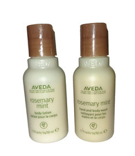 Aveda Rosemary Mint Body Lotion  Hand and Body Wash Set -Travel Size 1.7oz 50ml