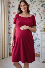 Ran Designs S Red Evening Maternity dress from Canadian designer size S