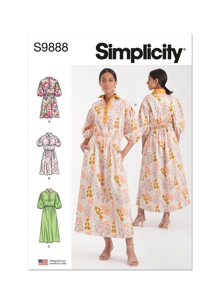 Simplicity S9888 Damen-Kleid Schnittmuster Uncut GrößEn 6-14 & 14-22-image