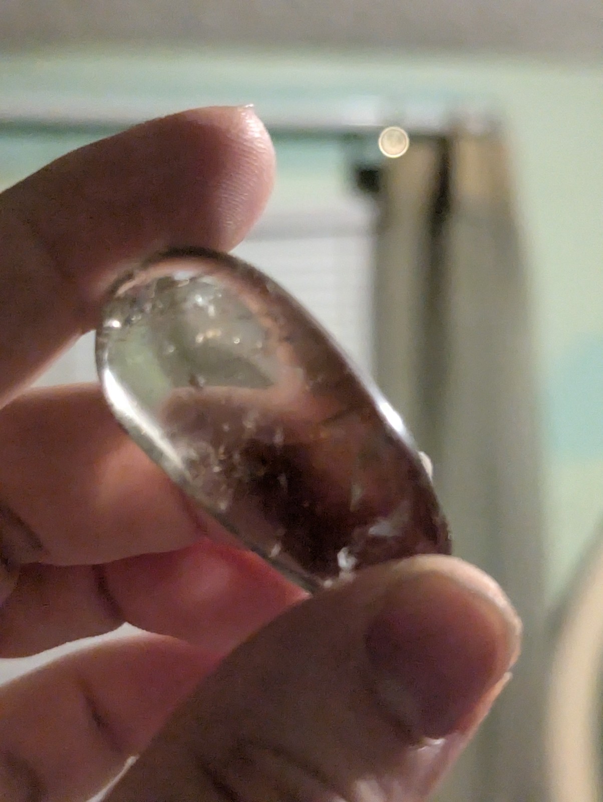 Irregular Ovular Transparent Stone - image 8