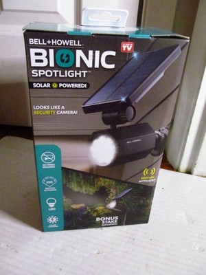 Bell + Howell Bionic Spotlight Motion Activated Solar Powered with Bonus Stake