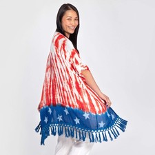 Stars Stripes Handcrafted Lightweight Kimono