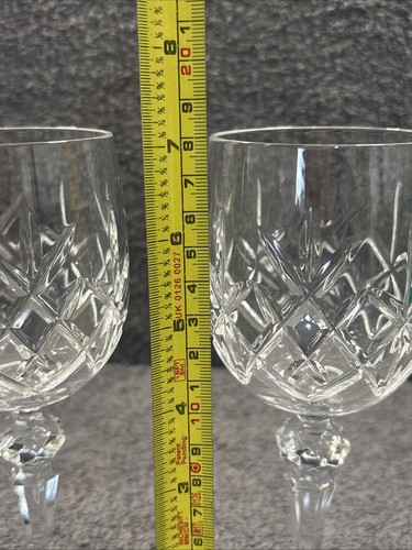2 bicchieri da vino bianco in cristallo di Boemia - Crystalex - 7" - Foto 9 di 9