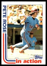 Pete Rose 1982 Topps #781 Philadelphia Phillies FREE SHIPPING AutographDen
