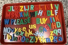 Vintage Magnetic Alphabet Letters Huge Lot Upper Lower Case Letters Numbers