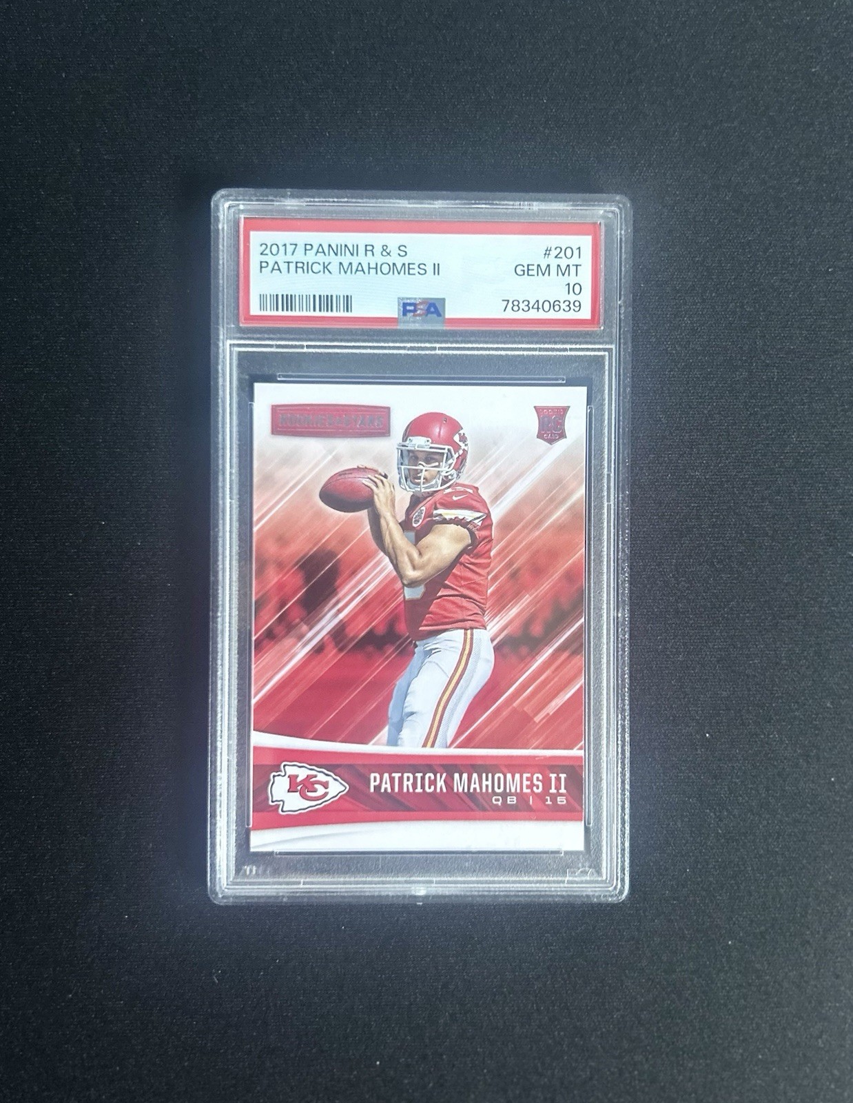 Patrick Mahomes Panini Rookies & Stars #201 Black and Blue