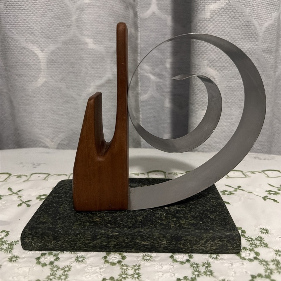 Vintage Fred Farr Art Deco Industrial Letter Holder Desk Accessory