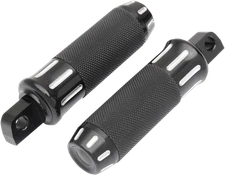 Drag Specialties Custom Footpegs Black Cut 354128