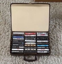 Cassette Tape Collection w Case AC/DC, Hendrix, Zeppelin, Nugent, Molly Hatchet