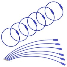 22 Pcs Wire Keychain Cable, 6 Inch Metal Wire Key Ring Loop, Dark Blue