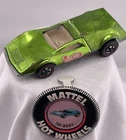 Hot Wheels Redline Car 1969 Tri Baby Lime Green W/button #32 Estate Original