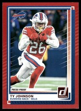 2025 Donruss Press Proof Red #140 Ty Johnson - FB