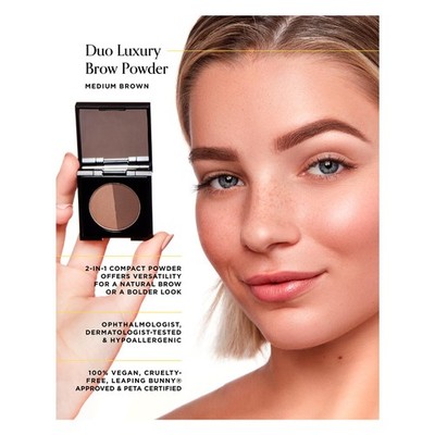 Arches and Halos Duo Luxury Brow Powder - Eyebrow Shaper and Color - Powder