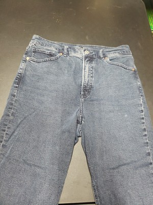 Express Womens Denim Pants Size 8 Dark Blue Mom Jeans Super High Rise P3