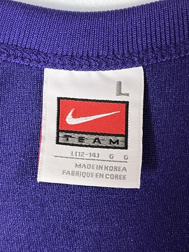 Camiseta deportiva Nike Team LSU Tigers púrpura para damas grande 12/14 de fútbol usada en excelente estado Death Valley - Imagen 4 de 8