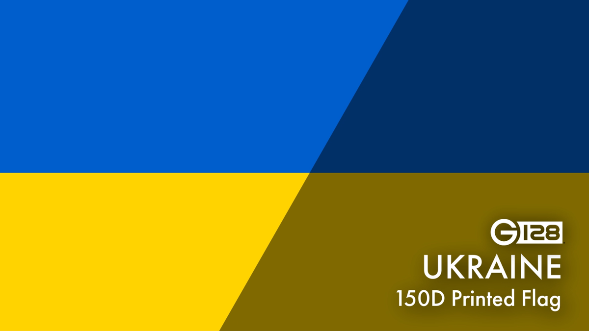 Bandiera Ucraina Con Lo Stemma Di Leopoli Sullo Sfondo Di Cielo Azzurro, Una Ruota Metallica Con