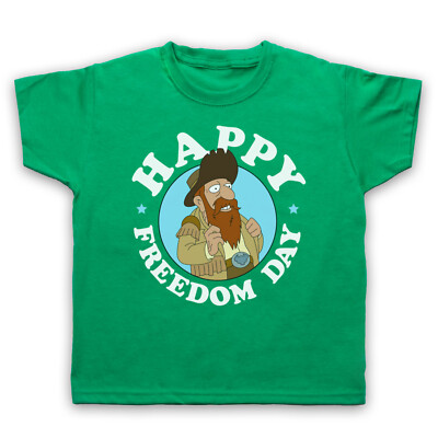 FUTURE CARTOON HAPPY FREEDOM DAY OLD MAN WASSERFALL KINDER KINDER T-SHIRT