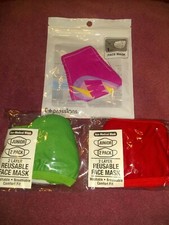 3 PACKS 5 MASK CHILDS Girls Face Mask 1 Pink, 2 Red, 2 Green. Reusable Washable