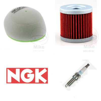 Service Kit HIFLO Luft- & Ölfilter + Iridium Zündkerze für Suzuki DR-Z 400 E