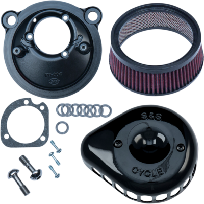 S&S Cycle エアクリーナー　ミニティアドロップ　170-0440C S&S Cycle 170-0440C Mini Air Cleaner Black for 07+ Harley