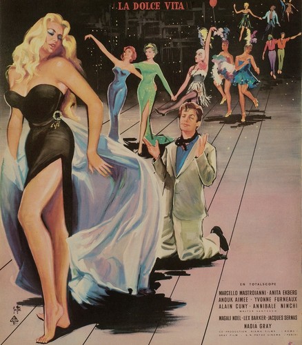 Affiche Originale - Y.Thos - La Douceur de Vivre - La Dolce Vita - Fellini -1960 - Photo 2/6