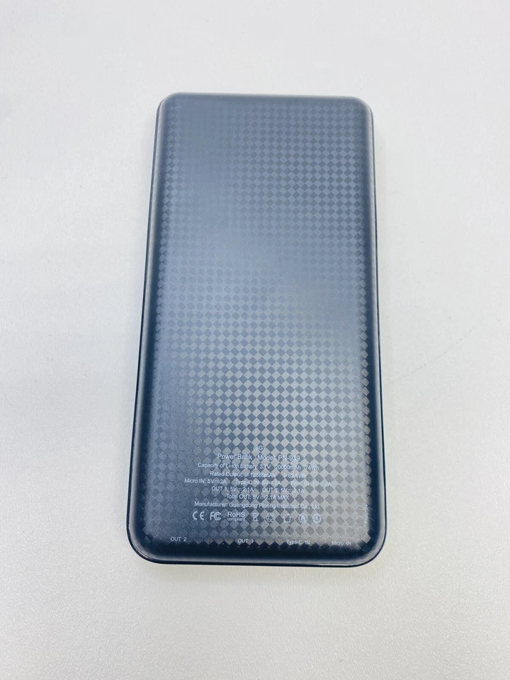 Banco de alimentación PINENG 20000mah 74wh PN-939 con 2 tomas USB Foto 3 de 4