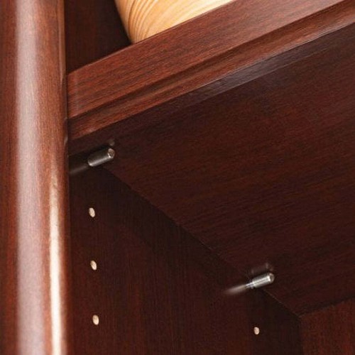 6' Tall Cherry 5 Shelf Bookcase Wooden Bookshelf Adjustable Shelves Storage Unit - Picture 5 of 9