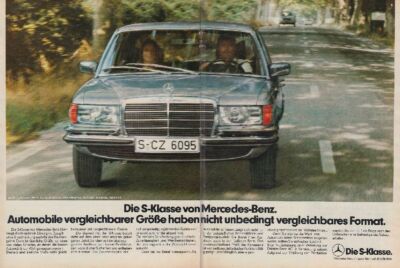 1977 Mercedes-Benz 280 SE (W116) - Advertising Advert Original Advertising