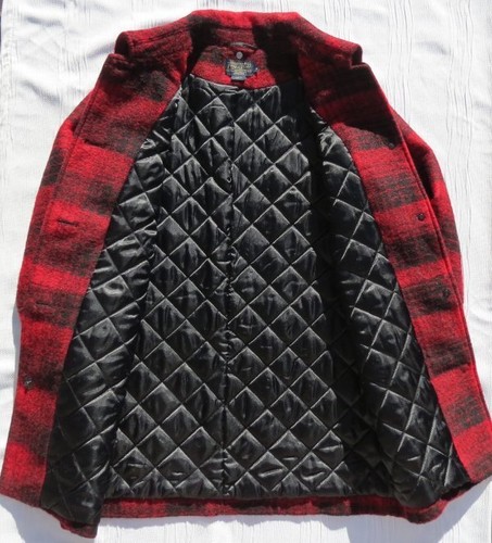 $ 549 PENDLETON US Damen rot schwarz karierte Wolle isoliert gesteppt Futtermantel - Bild 4 von 7