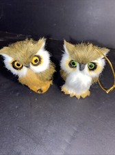 Furry Woodland Animal Ornament Christmas Tree Decor Owls 3   read 