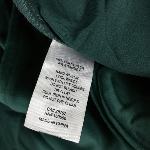 Maison D'Amelie Womens Pants Trouser Flare Green Velvet High Rise 10 New - Picture 8 of 11