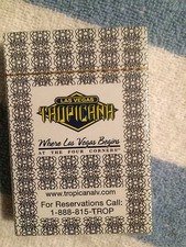 Tropicana Hotel Casino Souvenir Black Playing Cards Sealed Boxed Las Vegas Nv