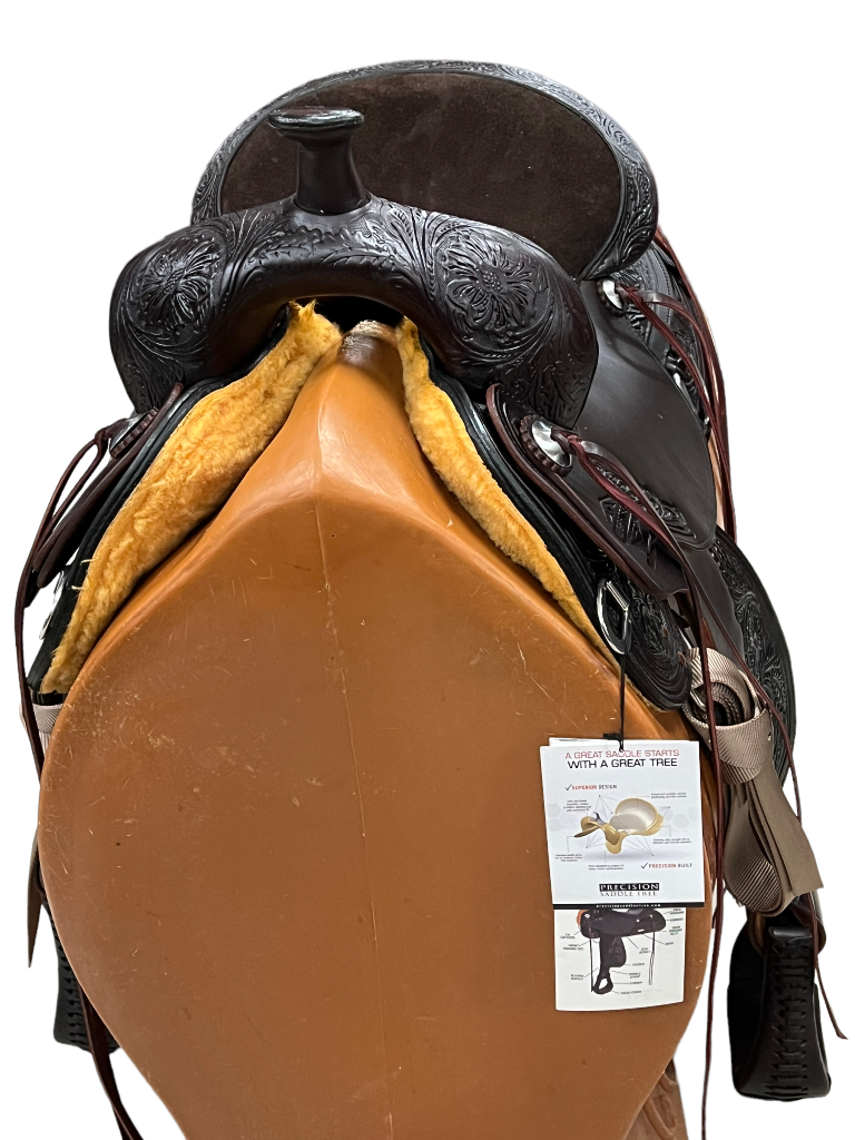 High Horse Oyster Creek Saddle 16" or 17" Reg or Wide, Walnut, Suede