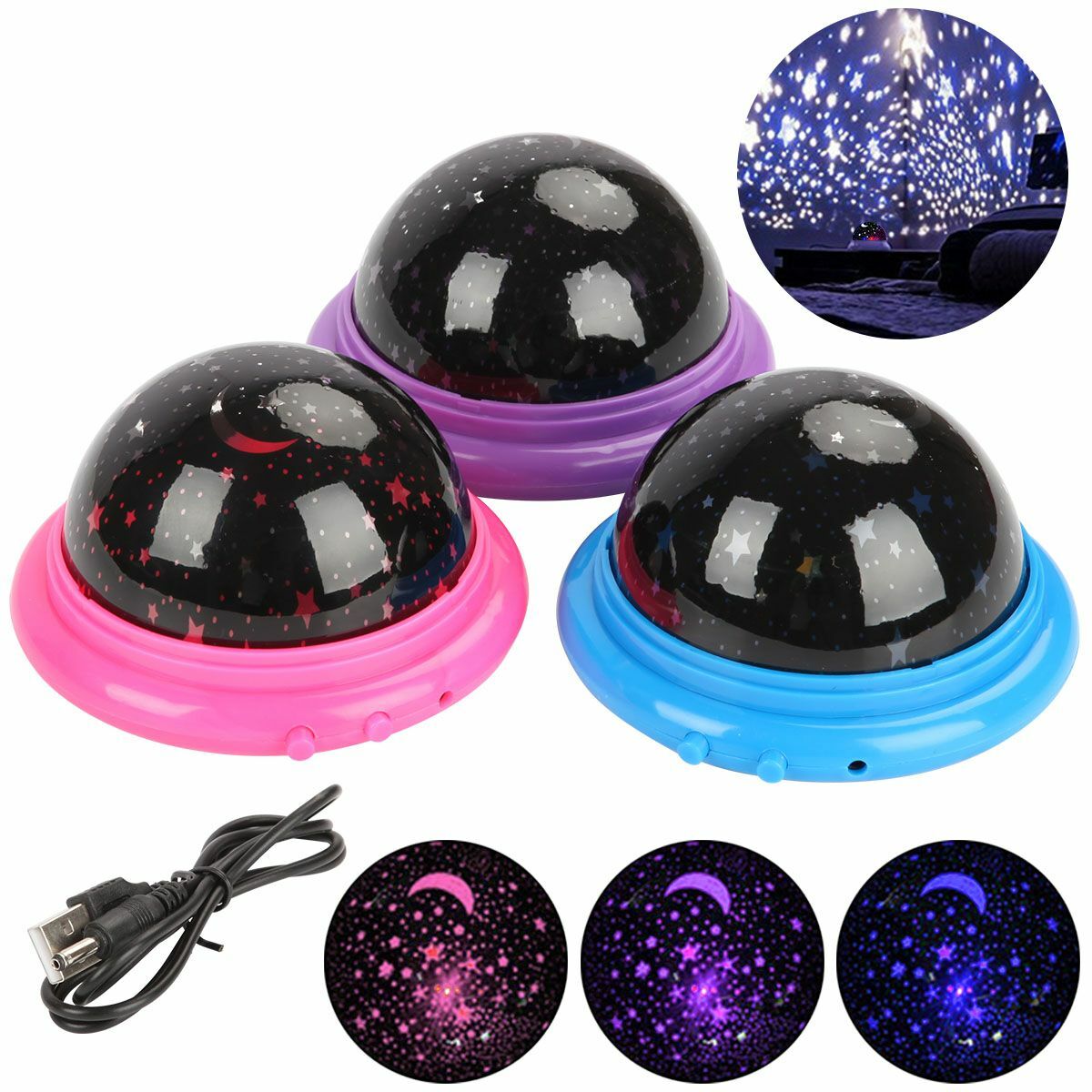 USB LED Starry Night Sky Projector Lamp Kids Gift Star light