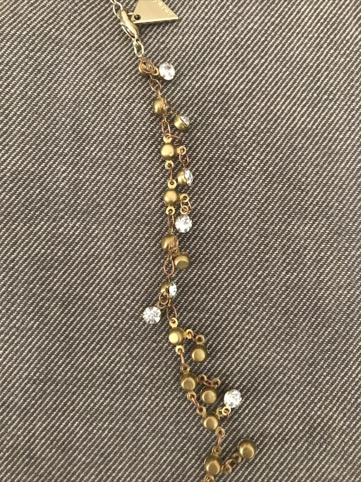 NUEVO CON ETIQUETAS $68 Anthropologie Sarafina Babero Collar Cuentas Plumas Púrpura Joyería Foto 4 de 4