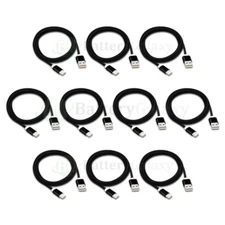 10X USB Type C 6FT Braided Charger Data Sync Cable Cord for Android Cell Phone