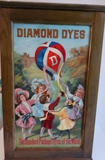 Antique Diamond Dyes General Store Advertising Cabinet  1911  Complete VG!!