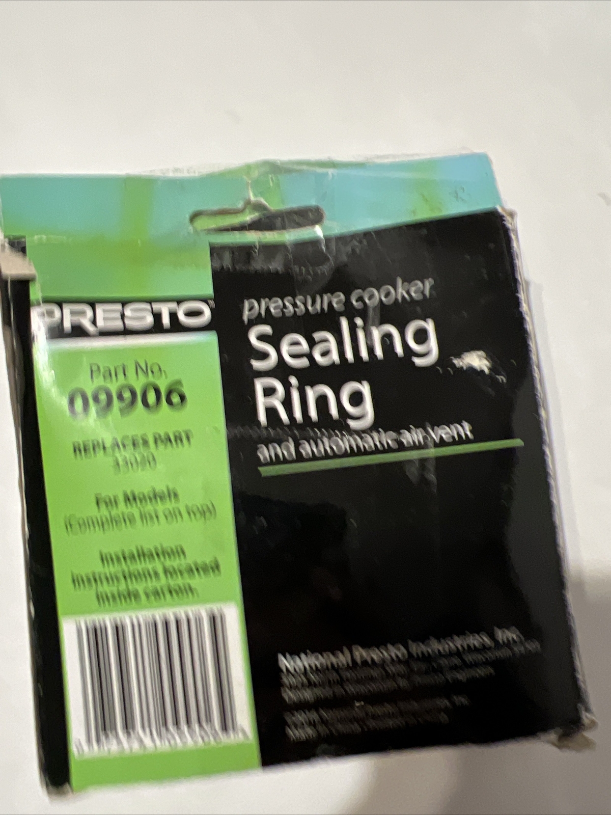 09906 Presto Pressure Cooker Sealing Ring/Automatic Air Vent Pack 09906