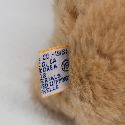 Vintage Dakin 1981 Tan Brown 7" Plush Sitting Teddy Bear Shredded Clippings - Picture 11 of 12