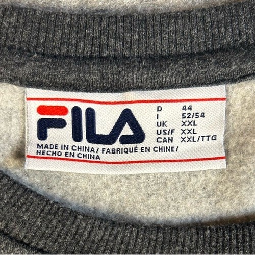 Fila Men's Pullover Sweatshirt Gray XXL - Picture 4 of 6
