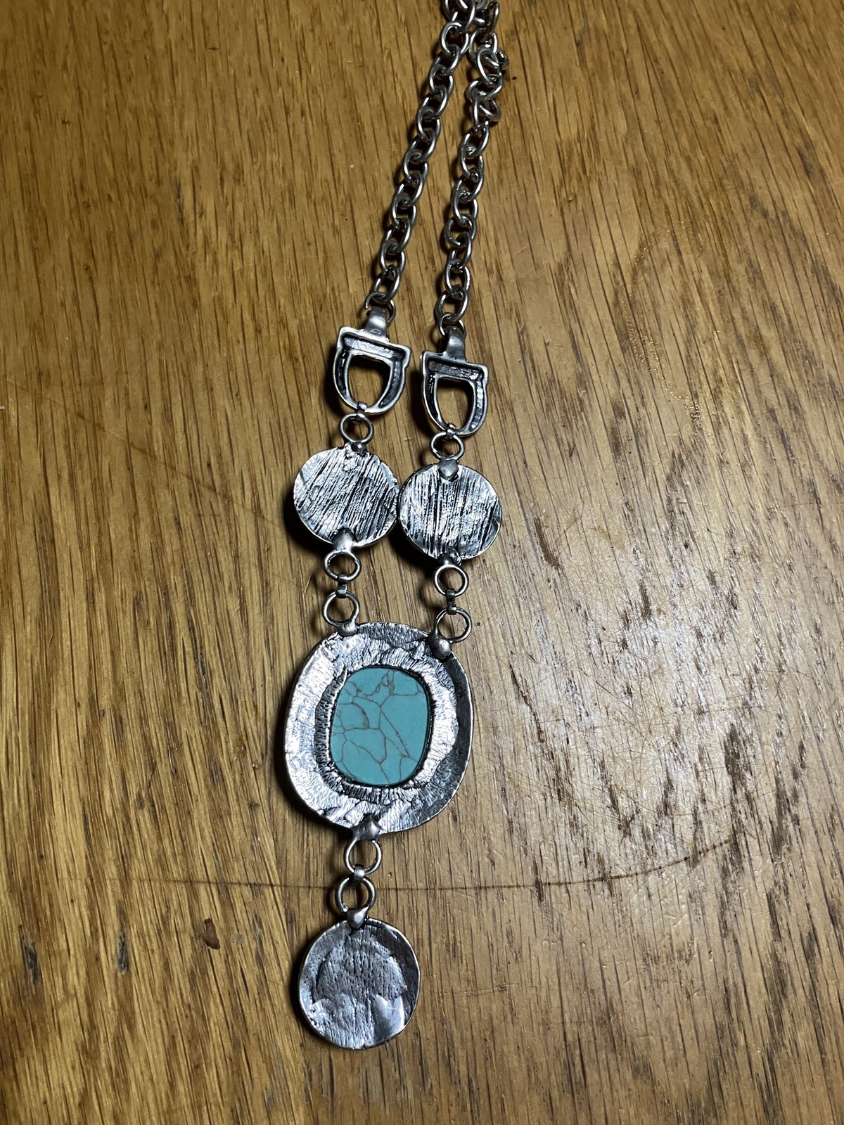 Jules Silver And Turquoise Statement Necklace - image 6