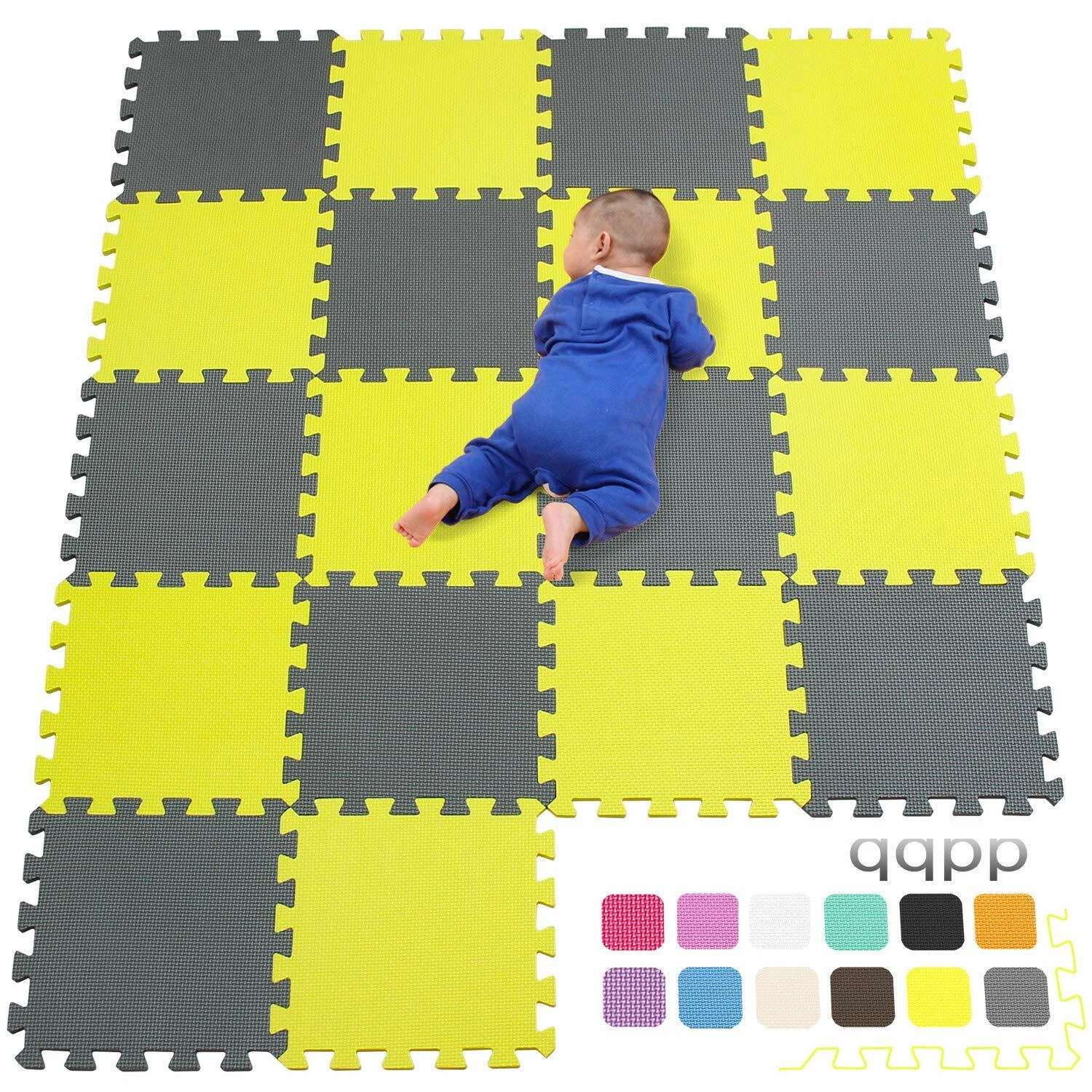Soft EVA Foam Jigsaw Puzzle Piece Play Mat Board for Baby Toddler Portable 18pcs
