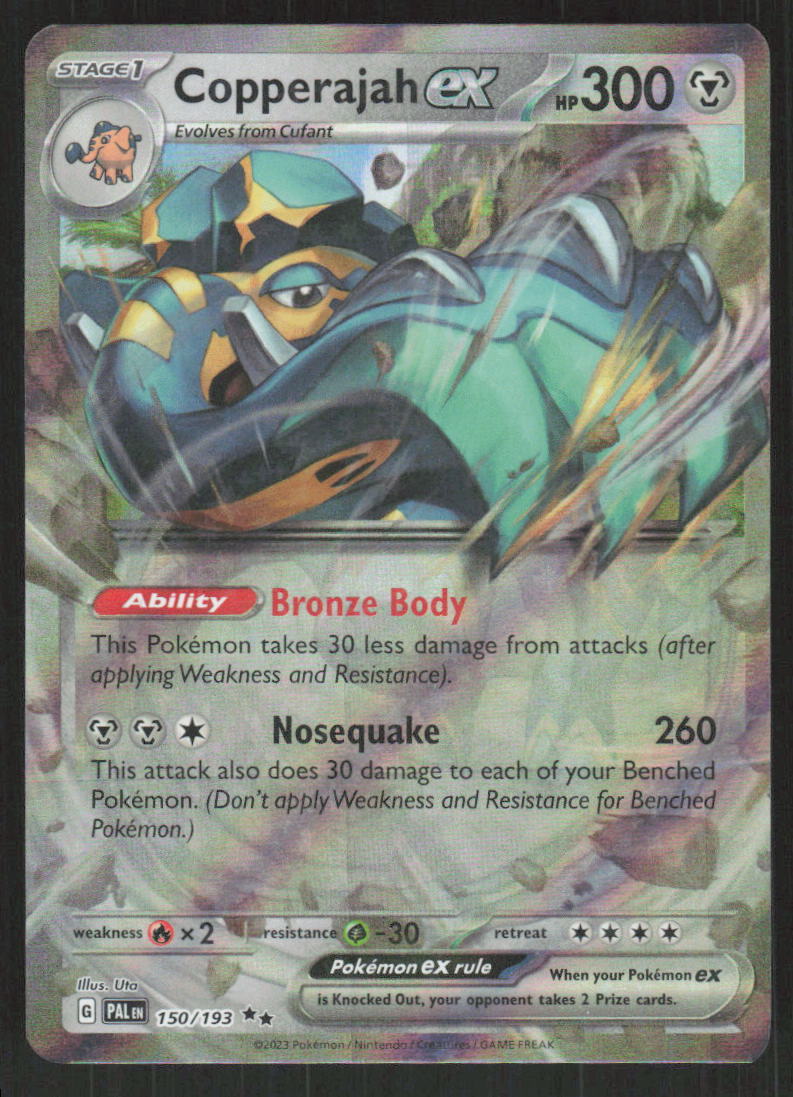 Pokemon TCG SV02: Paldea Evolved #150/193 Copperajah ex NM