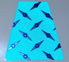 8 Reflective Blue Diamond Plate Fire Helmet Tetrahedrons Tets Trapezoids